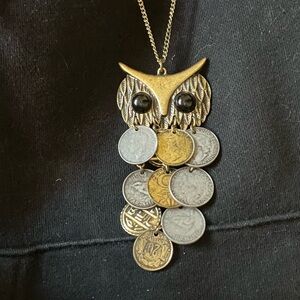 2010s Owl Coin Necklace